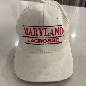 Vintage 90s Maryland Lacrosse White and red baseball hat
